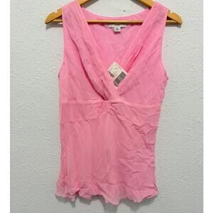 Vintage Y2K Silk Blouse Tank Faux Wrap Barbie Coquette Sz 12 Deadstock NWT